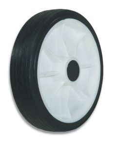 Massief rubber wiel Ø175x35 kunststof velg naafgat Ø12 - Tecnogarden 420076